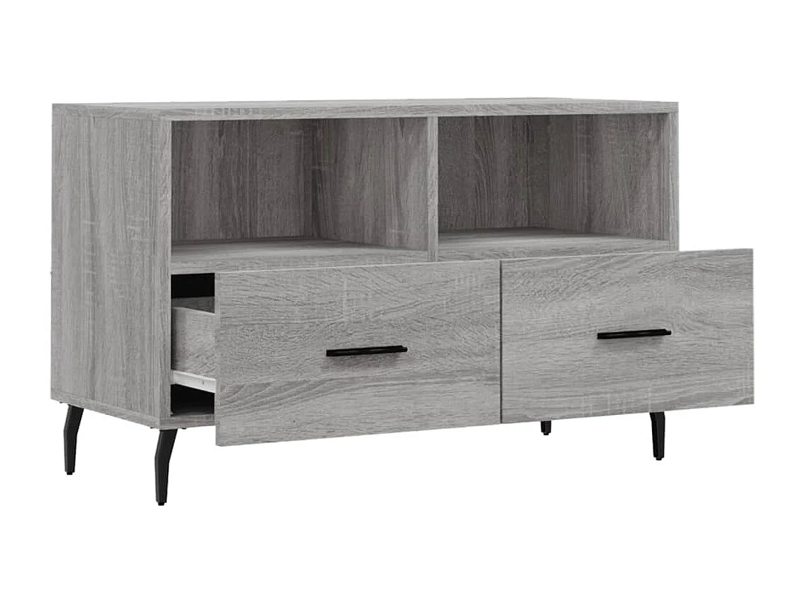 Lianna  Mueble de TV madera de ingeniería gris Sonoma 80x36x50 cm
