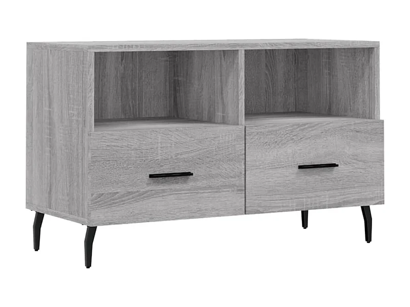 Lianna  Meuble TV Sonoma gris 80x36x50 cm Bois d'ingénierie