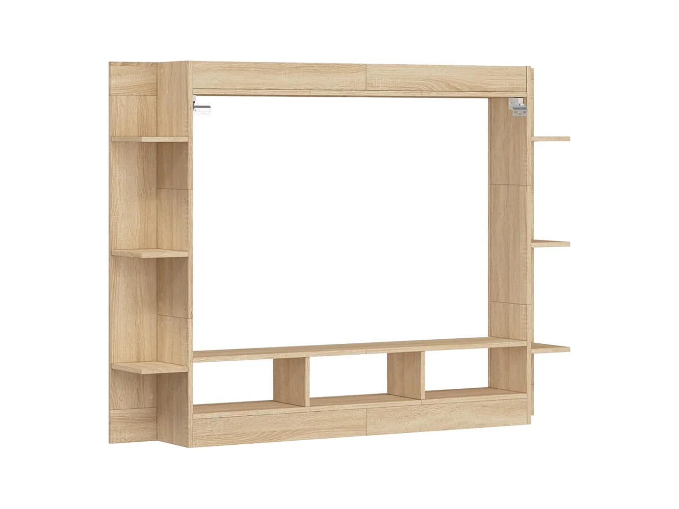 Mykdal  Meuble TV chêne sonoma 152x22x113 cm bois d'ingénierie