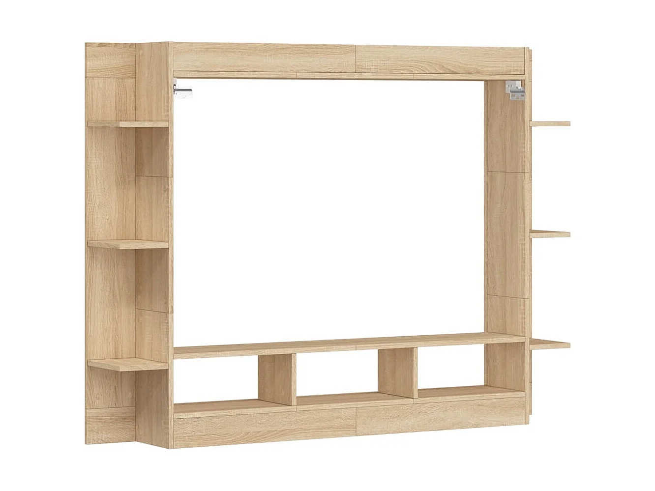 Mykdal  Mueble de TV madera de ingeniería roble Sonoma 152x22x113 cm