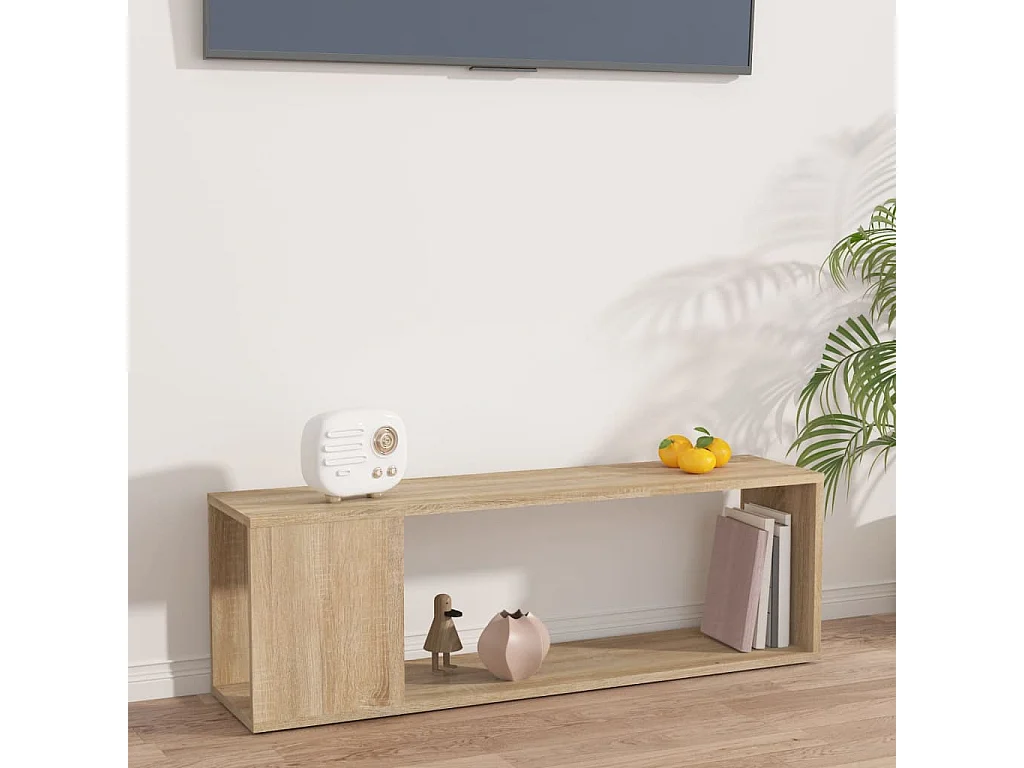 Norman  Tv-meubel 100x24x32 cm bewerkt hout sonoma eikenkleurig