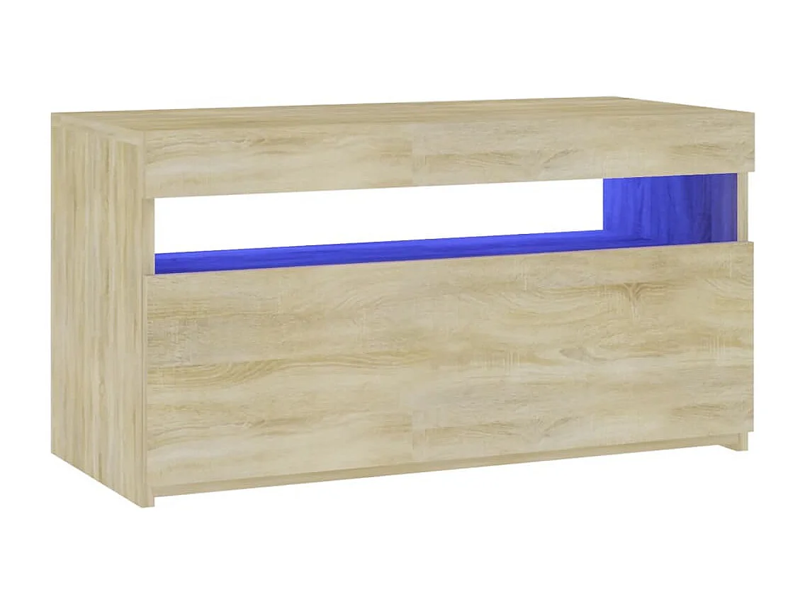 Ilion  Tv-meubel met LED-verlichting 75x35x40 cm sonoma eikenkleurig