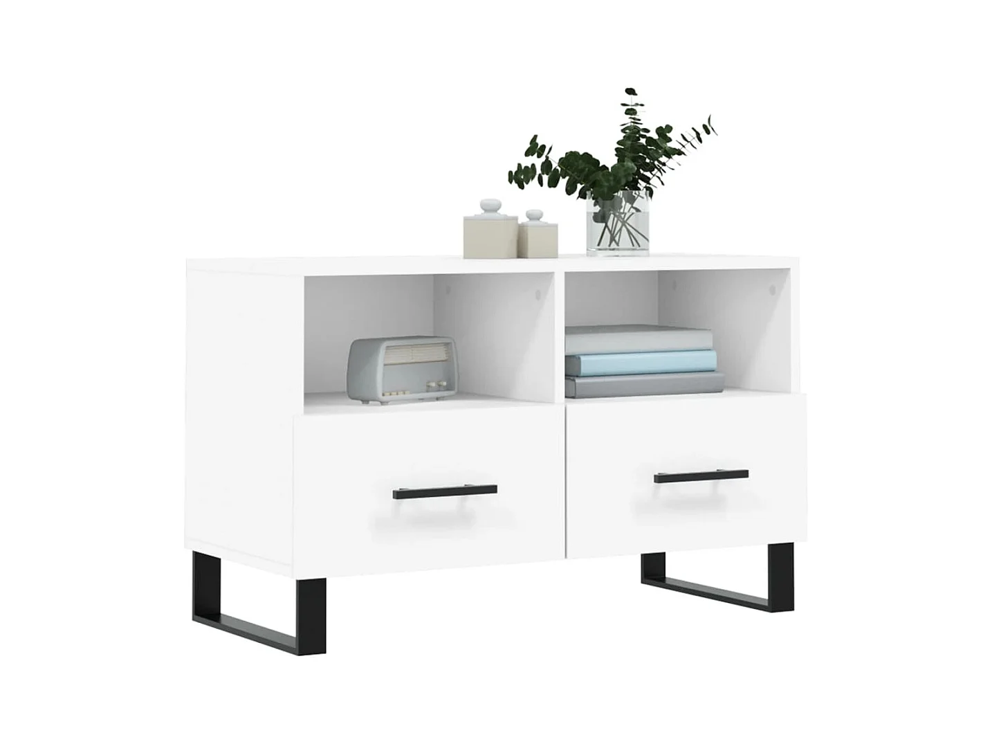 Sigil  Tv-meubel 80x36x50 cm bewerkt hout wit