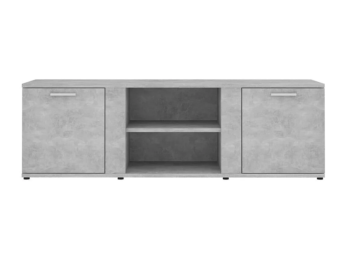 Teodoro Giuseppe  Meuble TV Gris béton 120x34x37 cm Bois d’ingénierie