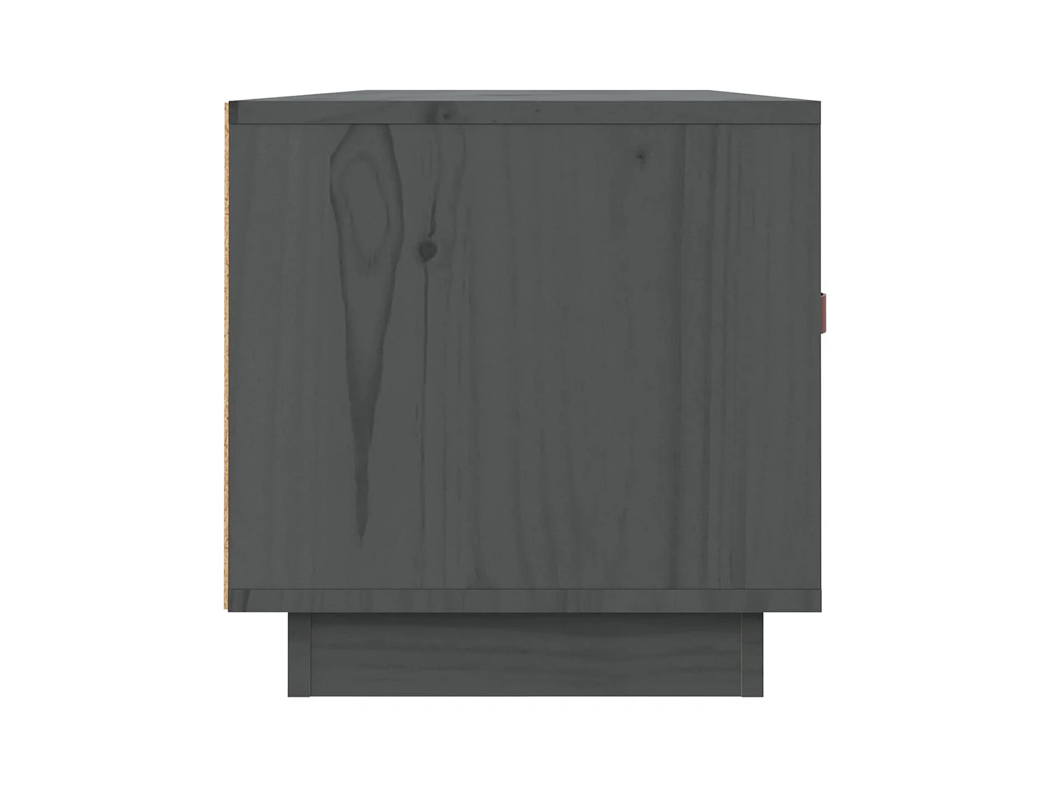 Rorik  Mueble de TV de madera maciza de pino gris 80x34x35 cm