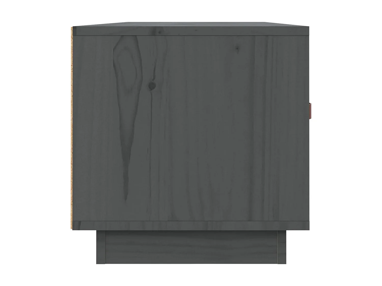 Rorik  Meuble TV Gris 80x34x35 cm Bois de pin massif