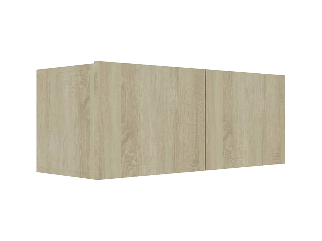 Mitchel  Meuble TV Chêne sonoma 80x30x30 cm Bois d’ingénierie
