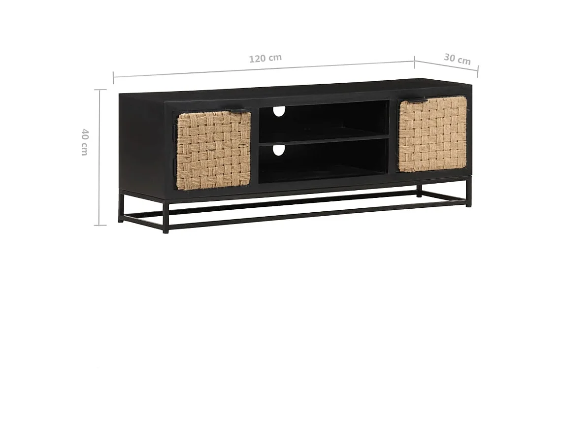 Garden Furniture -  Meuble TV 120x30x40 cm Bois massif de manguier