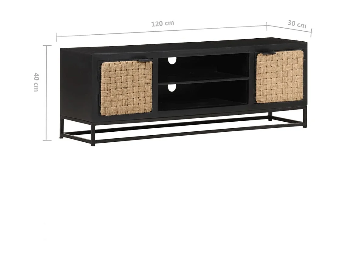 Garden Furniture -  Meuble TV 120x30x40 cm Bois massif de manguier