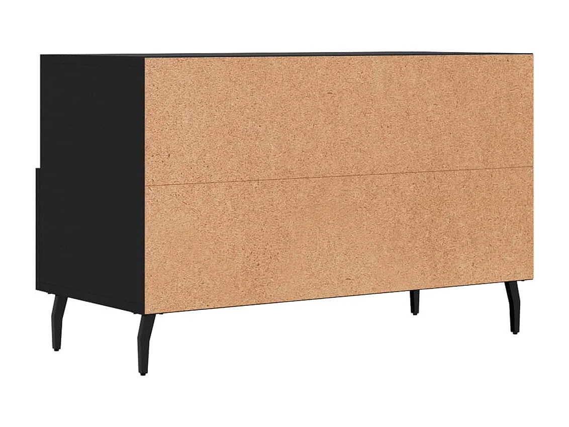 Lianna  Tv-meubel 80x36x50 cm bewerkt hout zwart