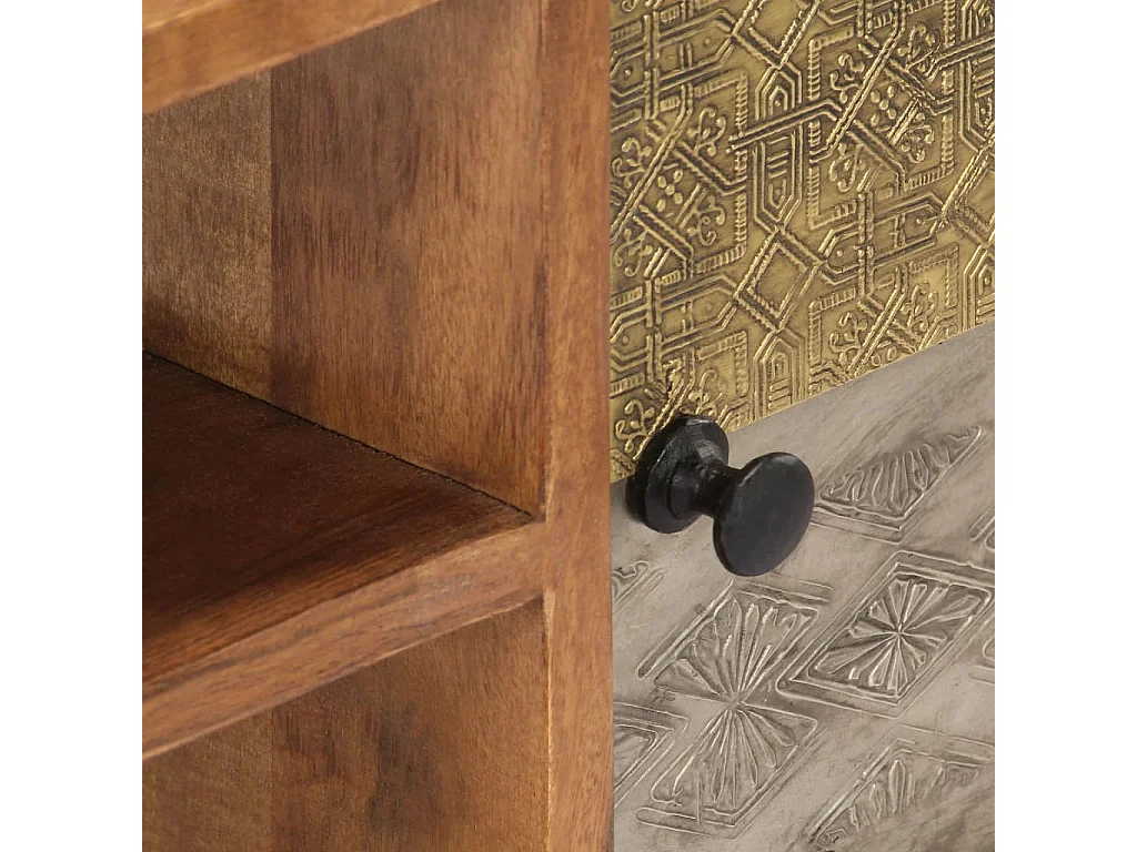 Jean-Claude-Bernard  Meuble TV 140x30x40 cm Bois solide d'acacia