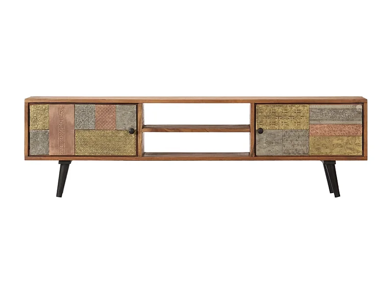 Jean-Claude-Bernard  Tv-meubel 140x30x40 cm massief acaciahout