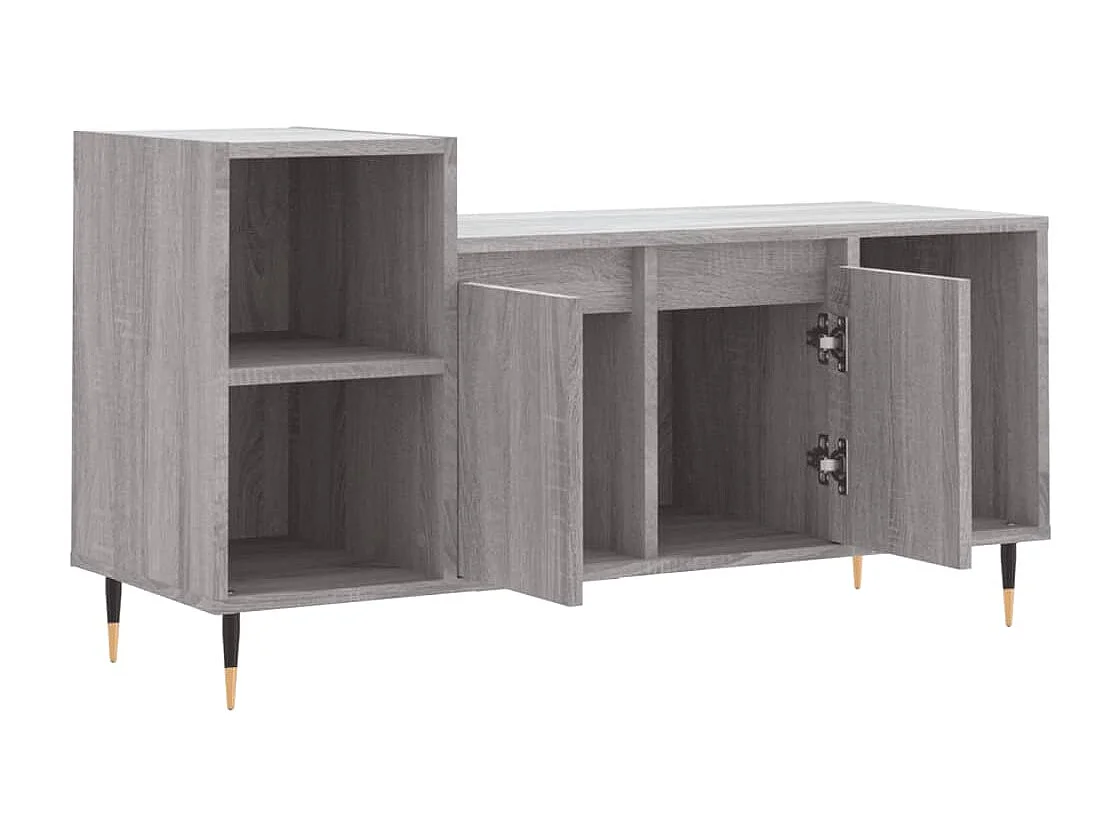 Nyrena  Mueble de TV madera contrachapada gris Sonoma 100x35x55 cm