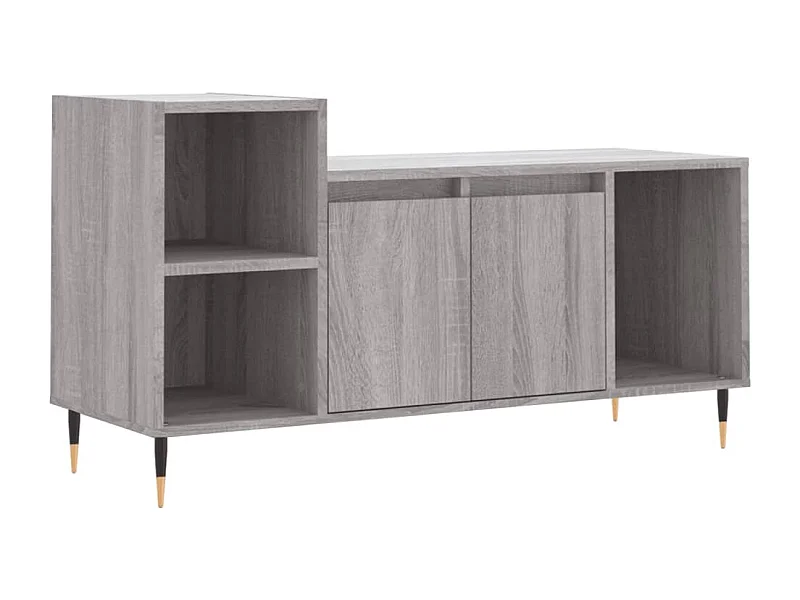Nyrena  Meuble TV Sonoma gris 100x35x55 cm Bois d'ingénierie