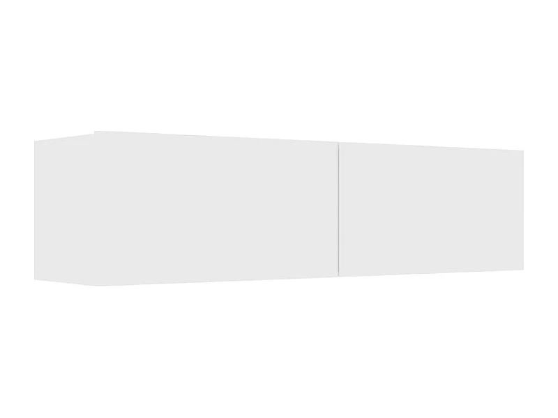 Mitchel  Meuble TV Blanc 120x30x30 cm Bois d’ingénierie