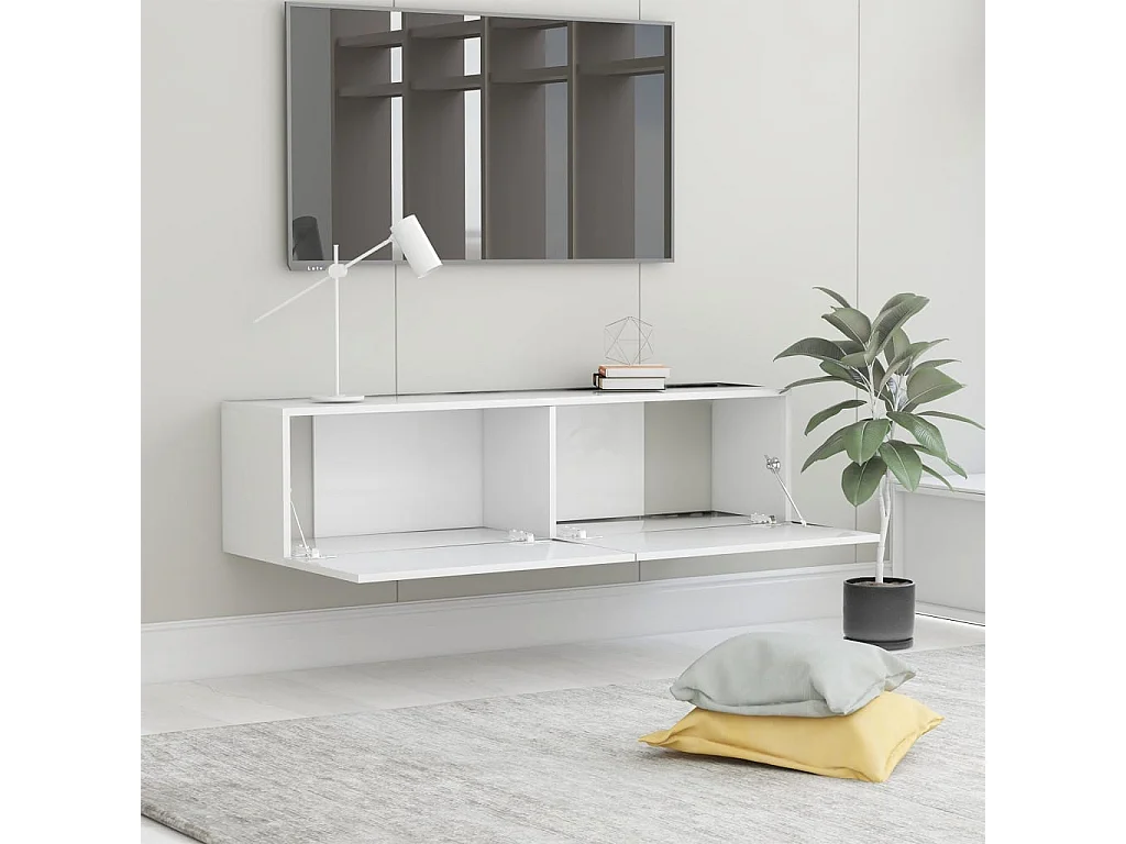 Mitchel  Tv-meubel 120x30x30 cm bewerkt hout wit