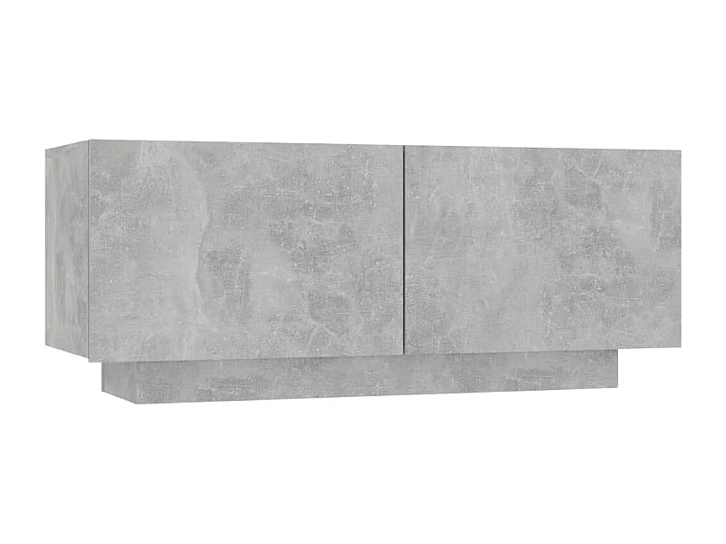 Westwego  Meuble TV Gris béton 100x35x40 cm Bois d'ingénierie