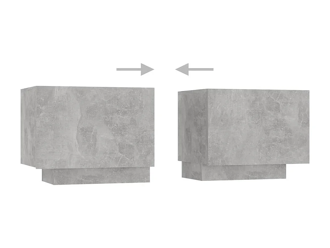 Westwego  Meuble TV Gris béton 100x35x40 cm Bois d'ingénierie