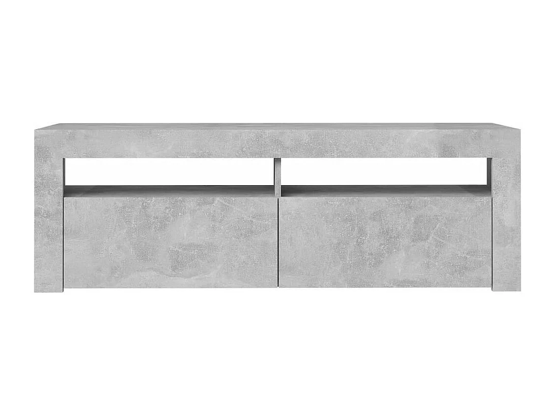 Afet  Mueble de TV con luces LED gris hormigón 120x35x40 cm