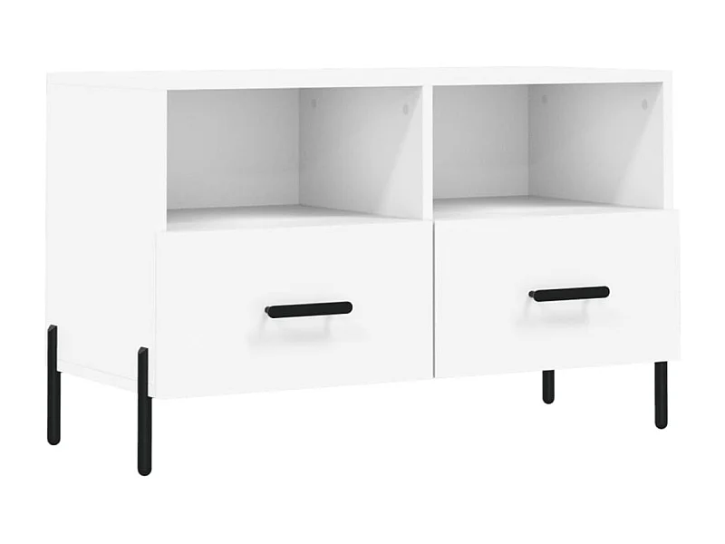 Erasmo  Meuble TV Blanc 80x36x50 cm Bois d'ingénierie