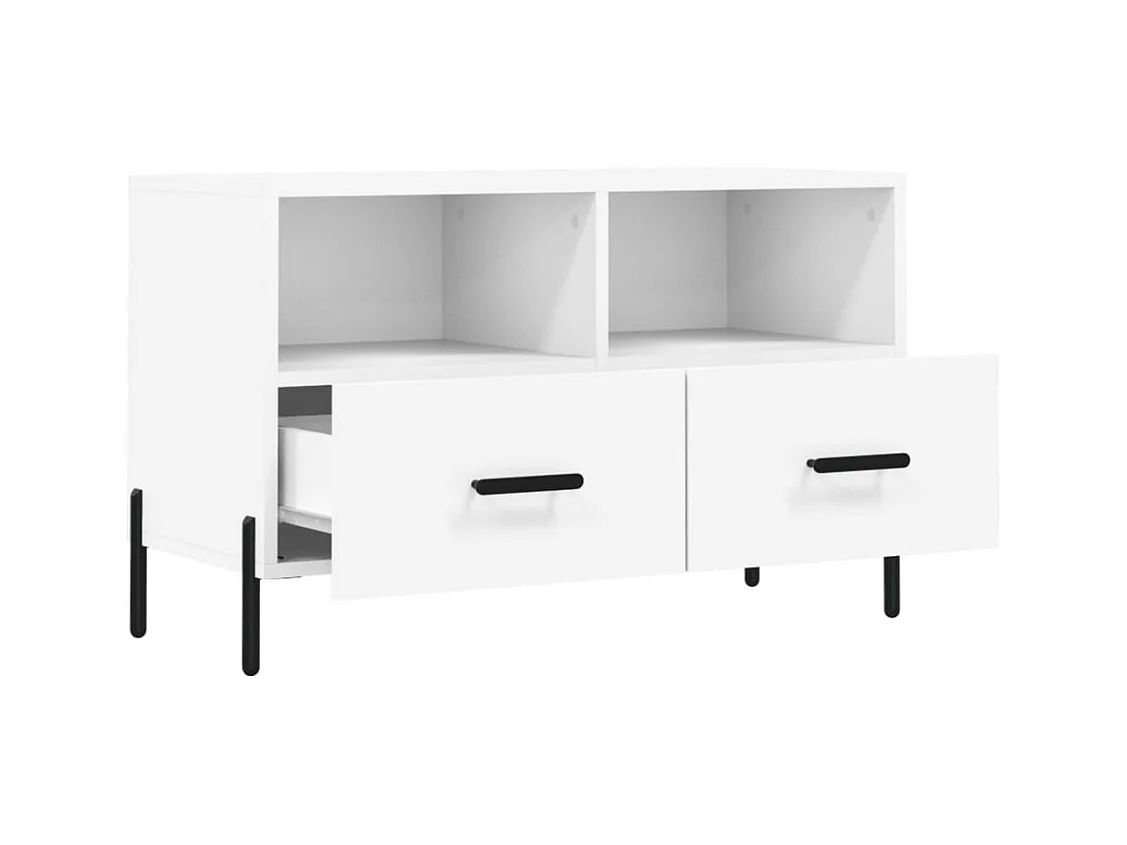 Erasmo  Tv-meubel 80x36x50 cm bewerkt hout wit