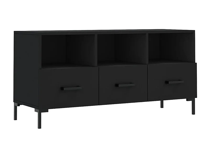 Évreux  Mueble de TV madera de ingeniería negro 102x36x50 cm