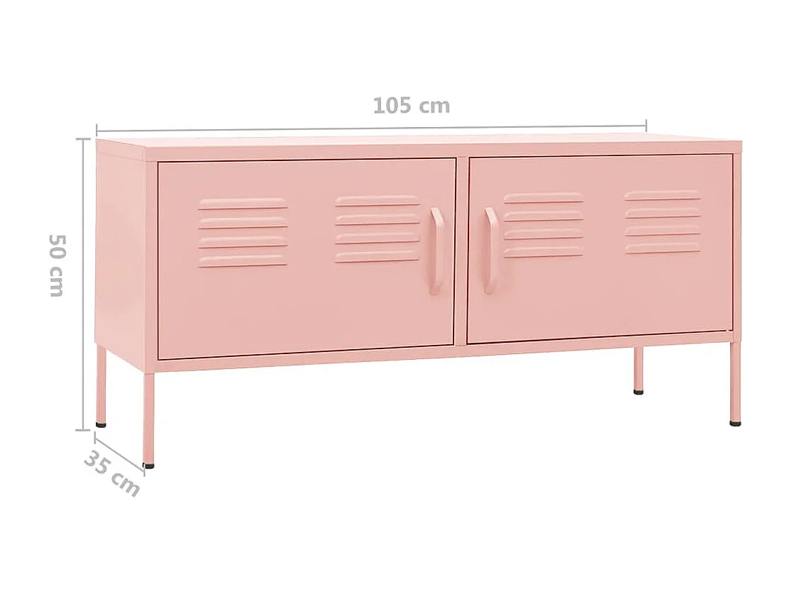 Drøbak  Tv-meubel 105x35x50 cm staal roze