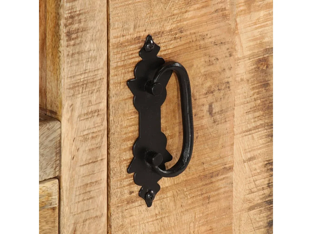 Arngunn  Meuble TV Bois de manguier brut 110x30x50 cm