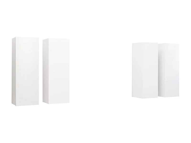 Lea  Meubles TV 4 pcs Blanc 30,5x30x90 cm Bois d'ingénierie