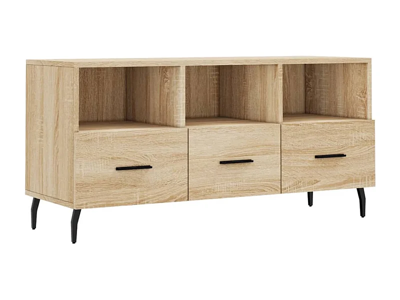 Xandir  Tv-meubel 102x36x50 cm bewerkt hout sonoma eikenkleurig
