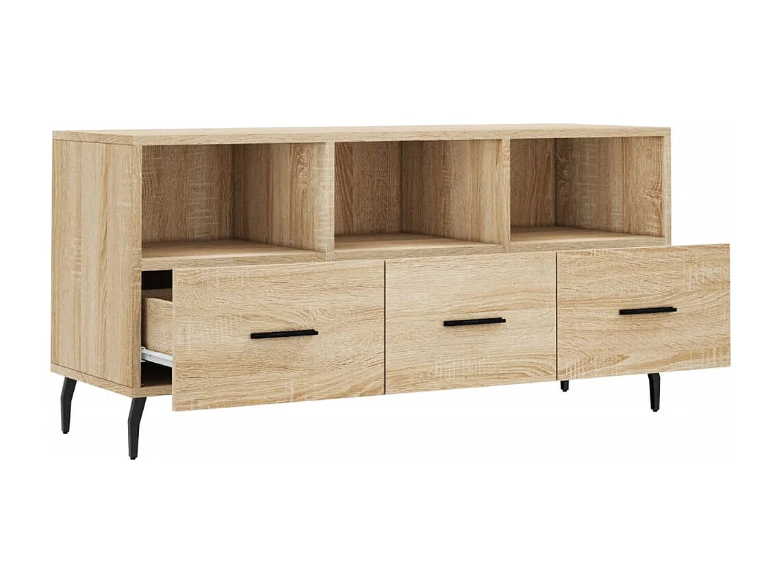 Xandir  Meuble TV chêne sonoma 102x36x50 cm bois d'ingénierie