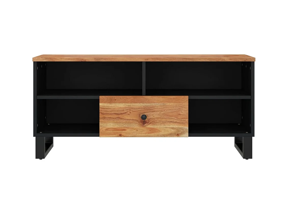 Mordan  Meuble TV 100x33x46 cm bois d'acacia solide et d'ingénierie
