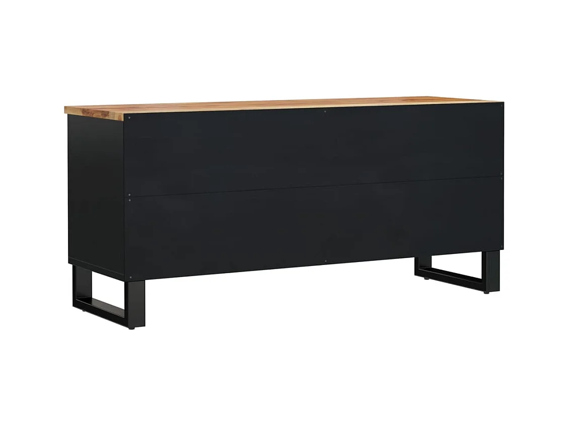 Mordan  Meuble TV 100x33x46 cm bois d'acacia solide et d'ingénierie