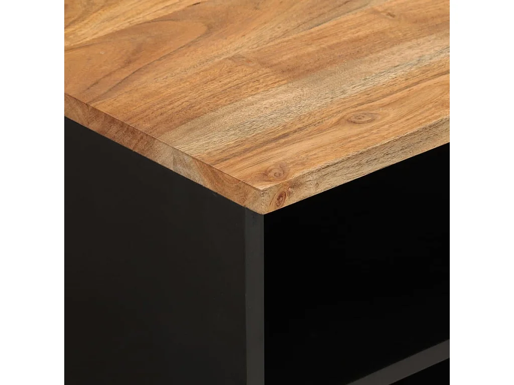 Mordan  Meuble TV 100x33x46 cm bois d'acacia solide et d'ingénierie