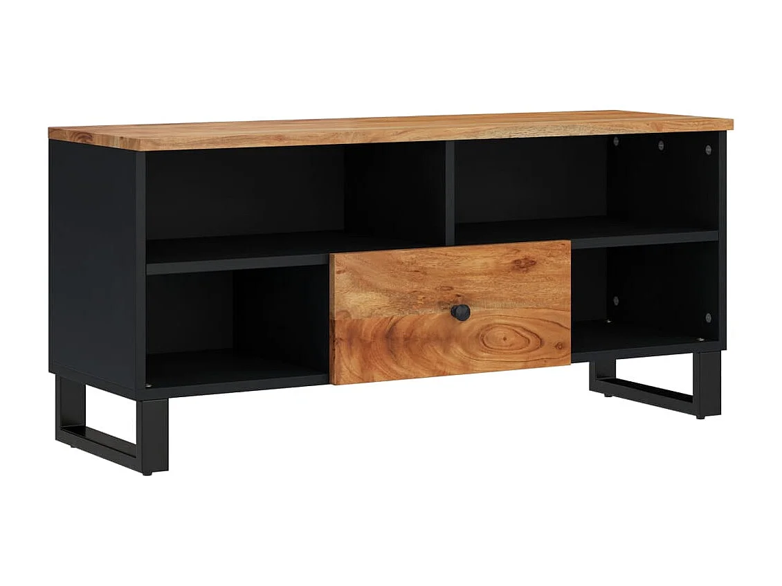 Mordan  Meuble TV 100x33x46 cm bois d'acacia solide et d'ingénierie