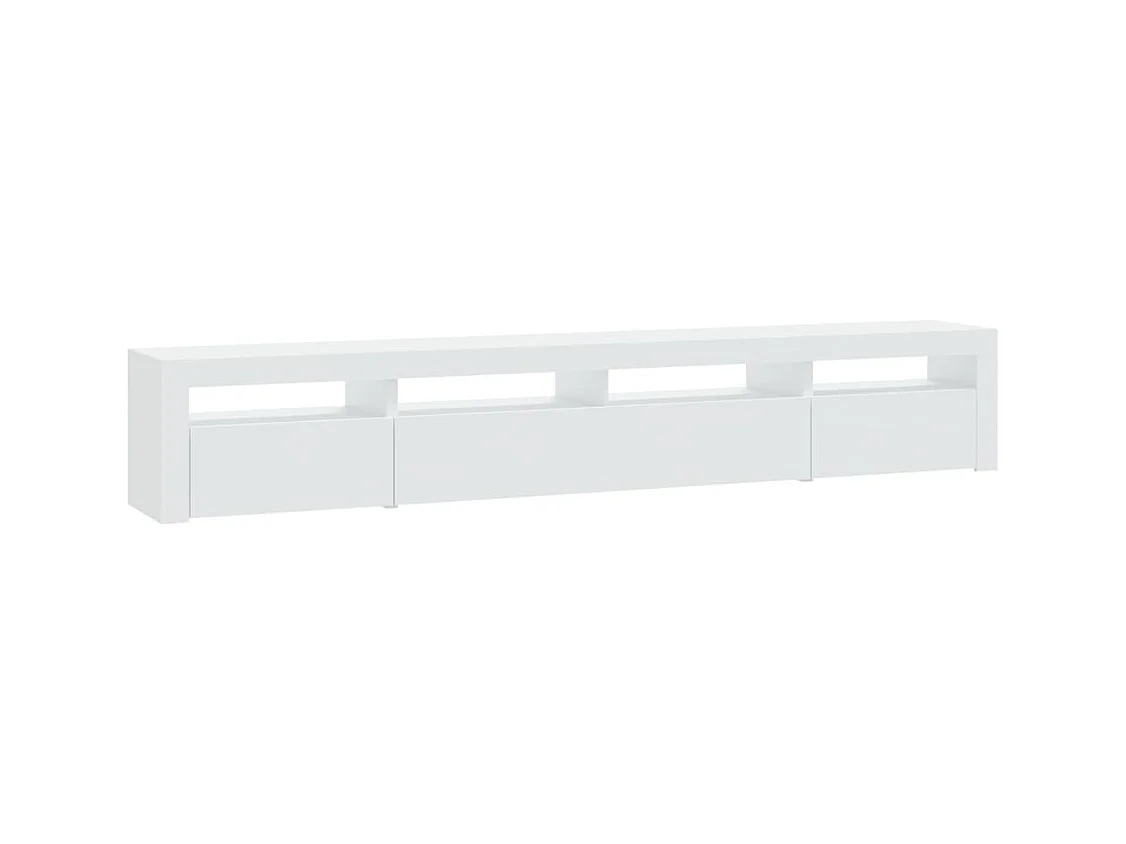 Vleteren  Tv-meubel met LED-verlichting 240x35x40 cm wit