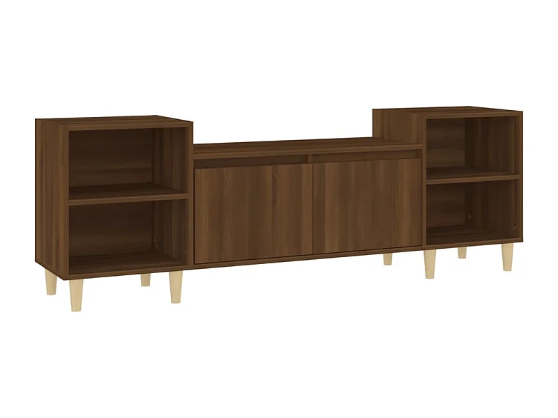 Grylis  Meuble TV Chêne marron 160x35x55 cm Bois d'ingénierie