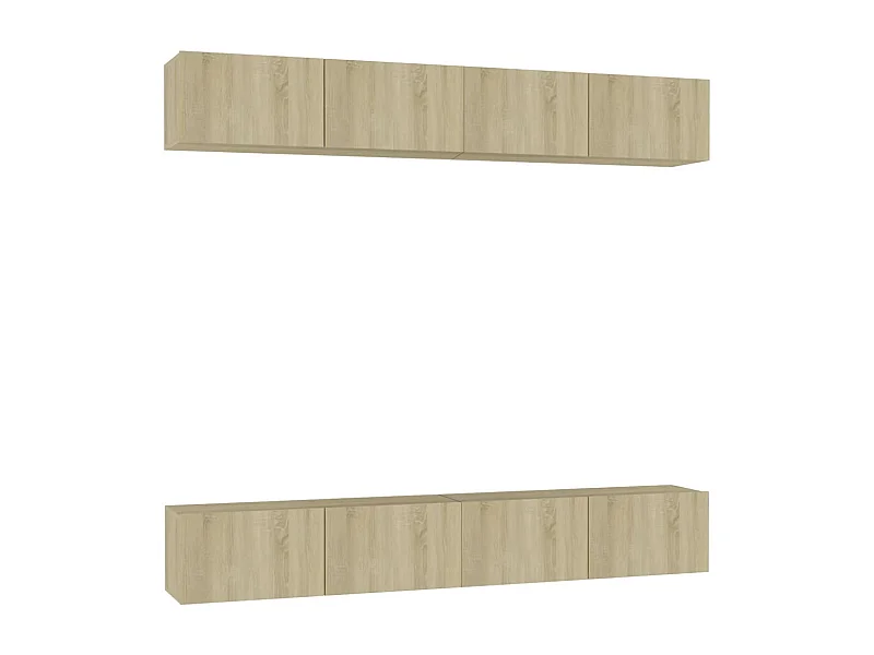 Sultan  Meubles TV 4 pcs Chêne sonoma 100x30x30 cm Bois d'ingénierie