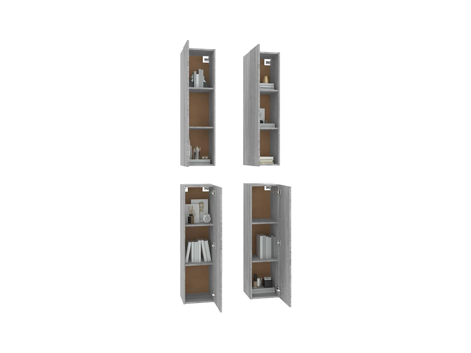 Lea  Meubles TV 4 pcs Sonoma gris 30,5x30x110 cm Bois d'ingénierie