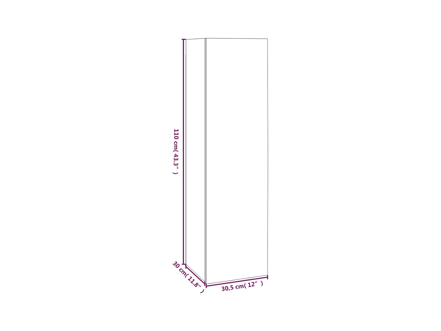 Lea  Meubles TV 4 pcs Sonoma gris 30,5x30x110 cm Bois d'ingénierie