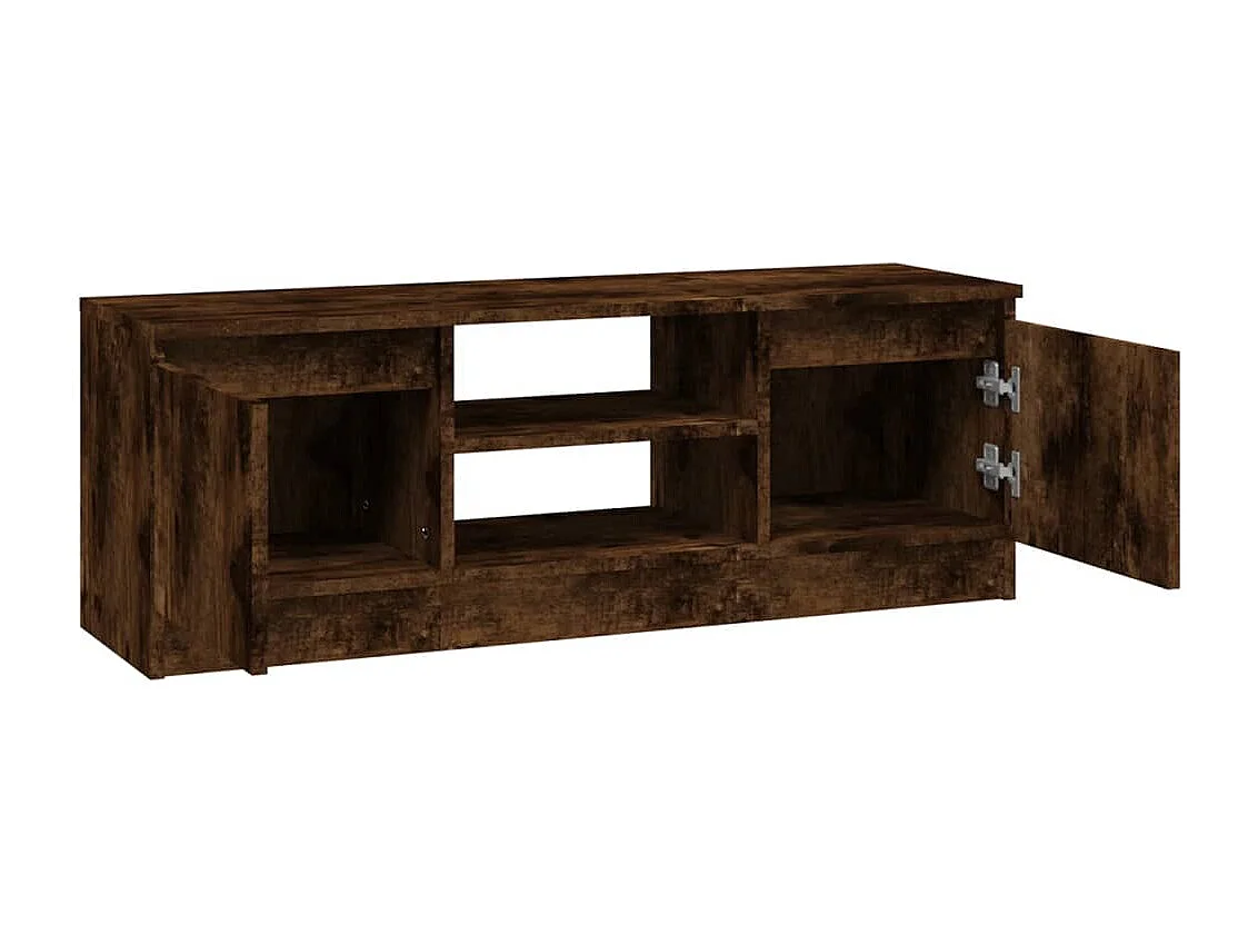 Eugene  Meuble TV avec porte Chêne fumé 102x30x36 cm