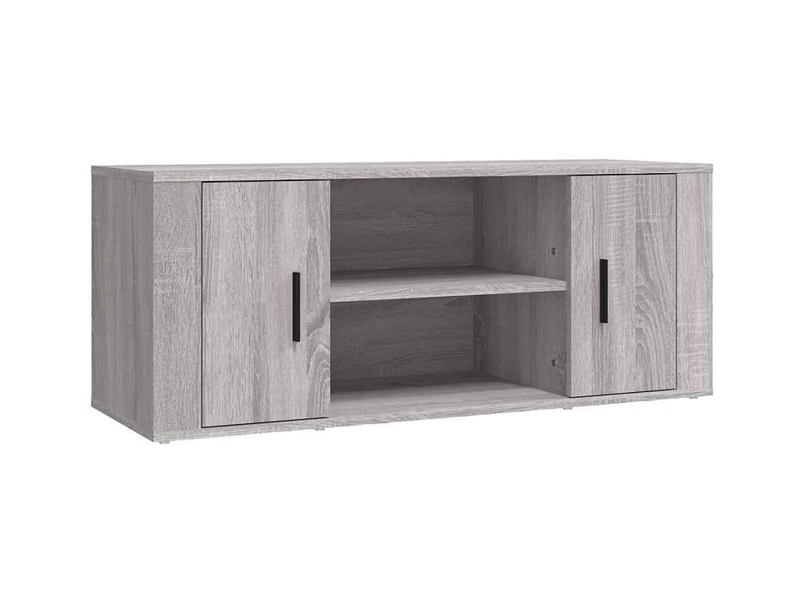 Åse Kristine  Tv-meubel 100x35x40 cm bewerkt hout grijs sonoma eikenkleurig