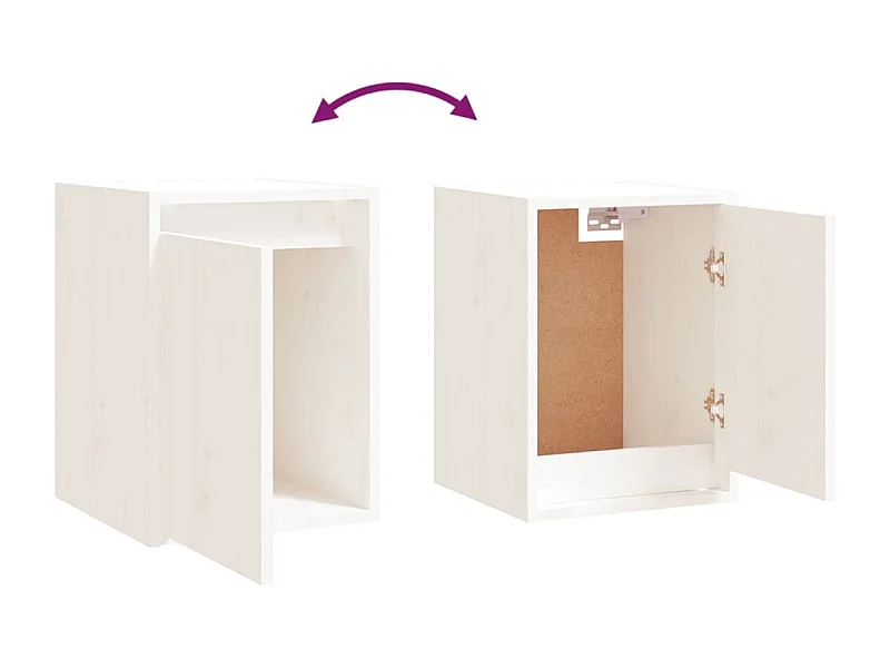 Arina  Meubles TV 5 pcs Blanc Bois massif de pin