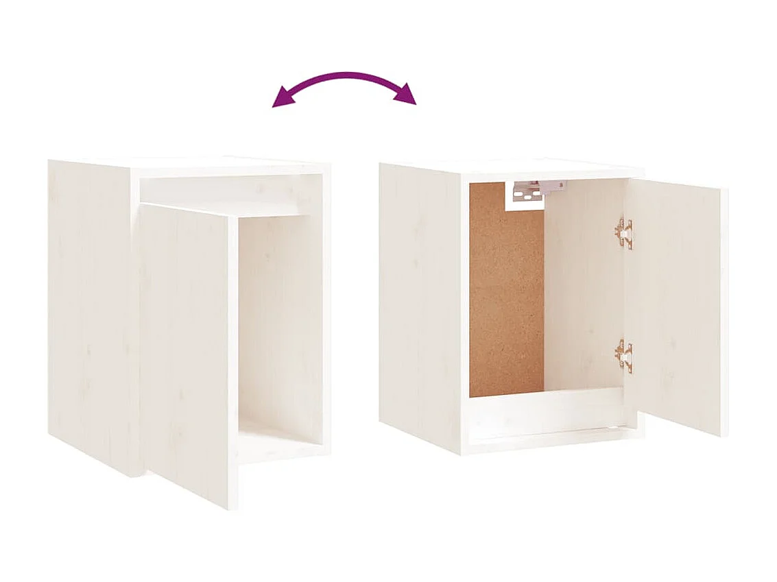 Arina  Meubles TV 5 pcs Blanc Bois massif de pin