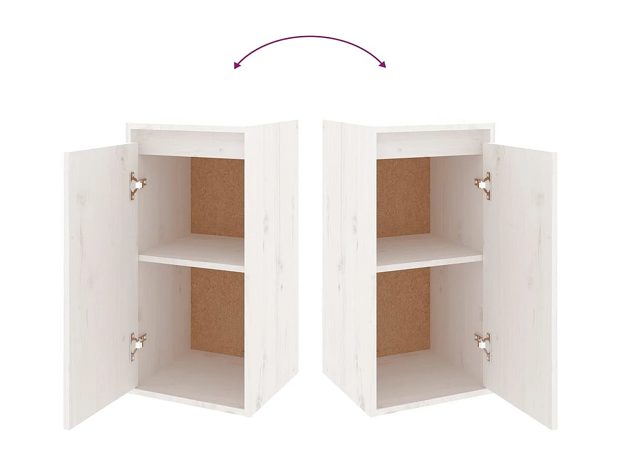 Arina  Meubles TV 5 pcs Blanc Bois massif de pin