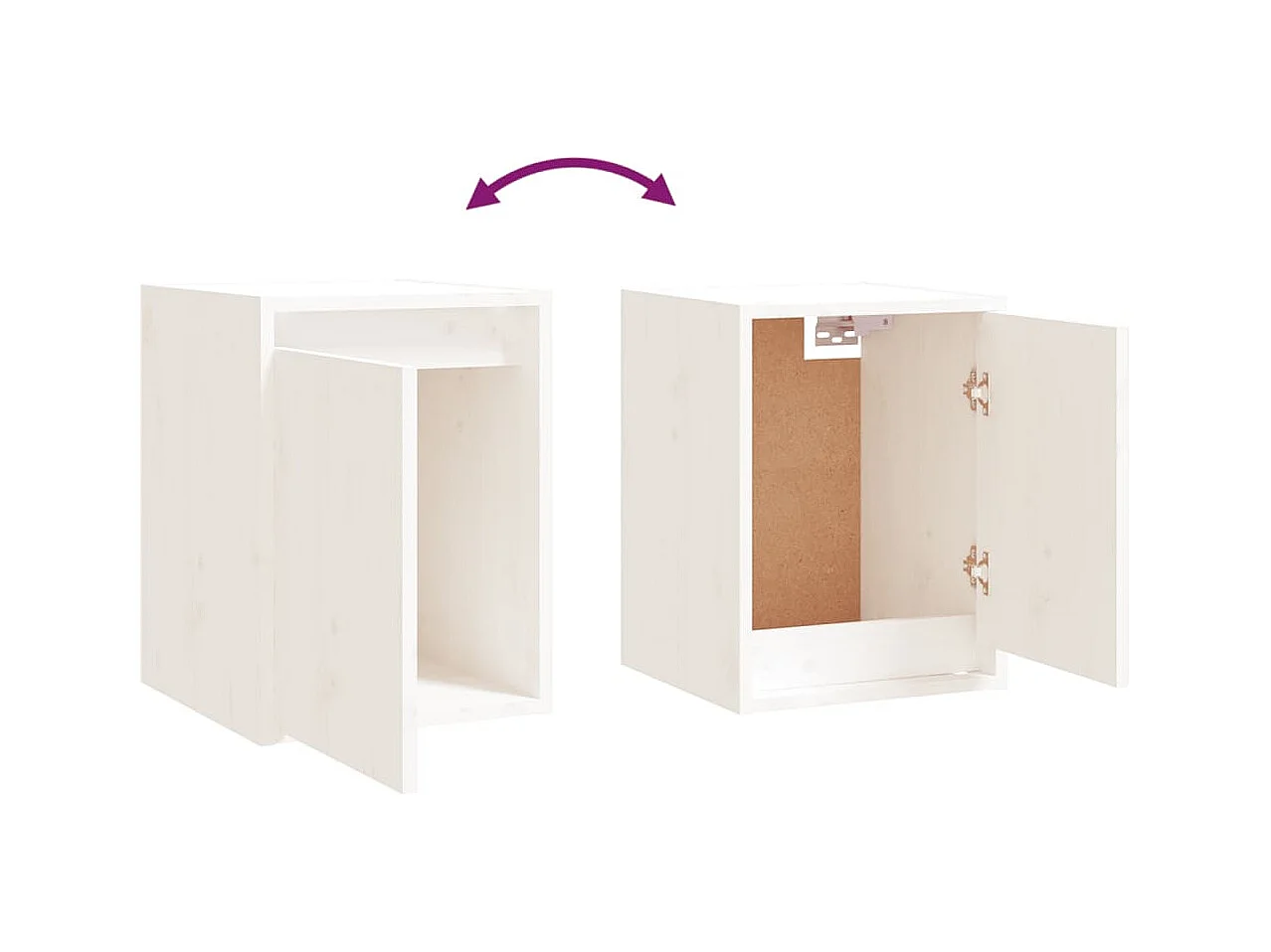 Arina  Muebles para TV 5 piezas madera maciza de pino blanco