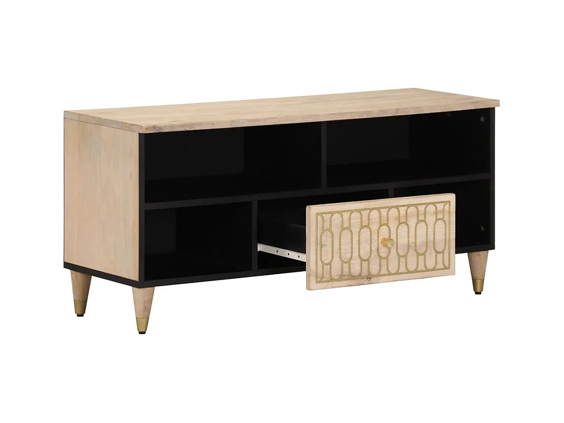 Garden Furniture -  Tv-meubel 100x33x46 cm massief mangohout