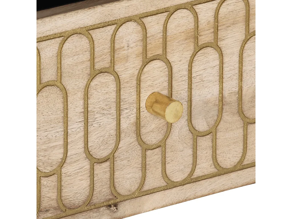 Garden Furniture -  Meuble TV 100x33x46 cm bois massif de manguier