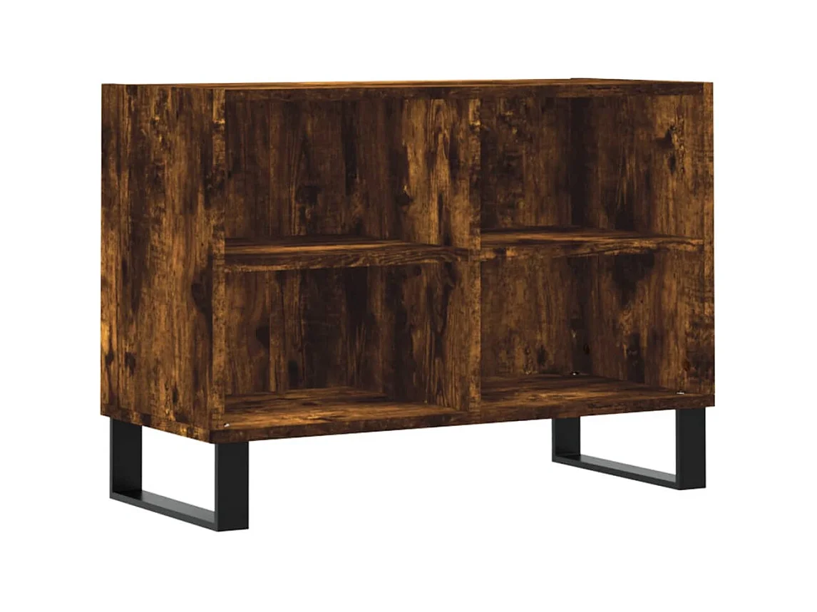 Iraan  Meuble TV chêne fumé 69,5x30x50 cm bois d'ingénierie