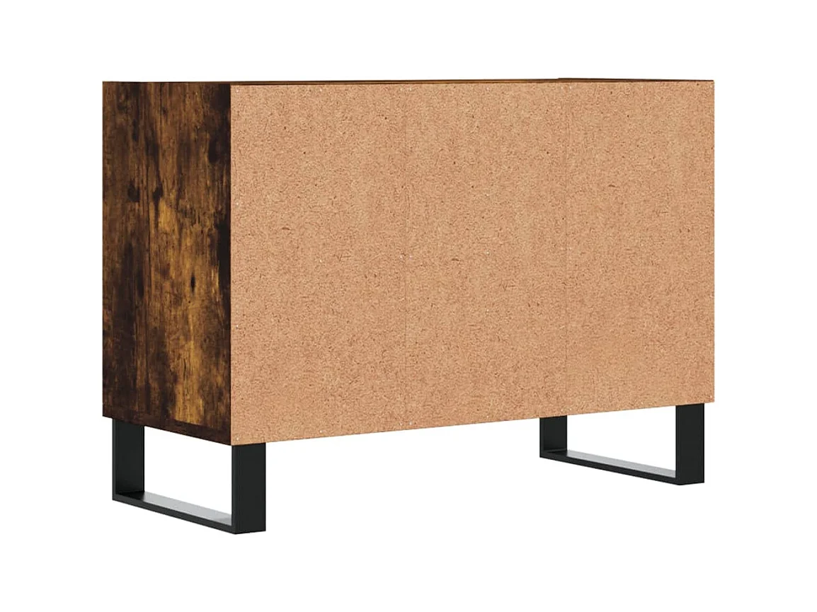 Iraan  Meuble TV chêne fumé 69,5x30x50 cm bois d'ingénierie